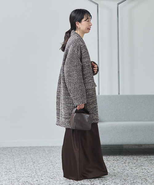 セール】《追加》SUPER140S/GIOLICA コクーンコート（ノーカラーコート