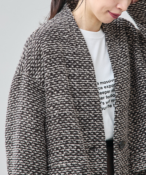 セール】《追加》SUPER140S/GIOLICA コクーンコート（ノーカラーコート