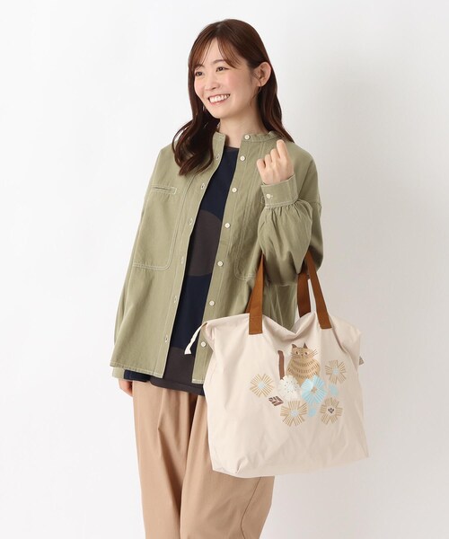 one'sterrace(ワンズテラス)の「FIKA ビッグトートバッグ(トートバッグ・レディース・ベージュ系8/グレー系4/イエロー系8・99)」の16枚目の写真