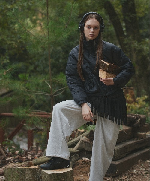 ad thie（アドティエ）の「スウェット イージー ワイドパンツ（スウェットパンツ・レディース・ブラック/杢グレー/オートミール/ブラウン/チャコール・LARGE/MEDIUM）」の10枚目の写真