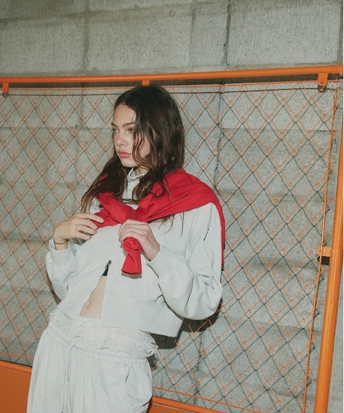 ad thie（アドティエ）の「スウェット イージー ワイドパンツ（スウェットパンツ・レディース・ブラック/杢グレー/オートミール/ブラウン/チャコール・LARGE/MEDIUM）」の18枚目の写真