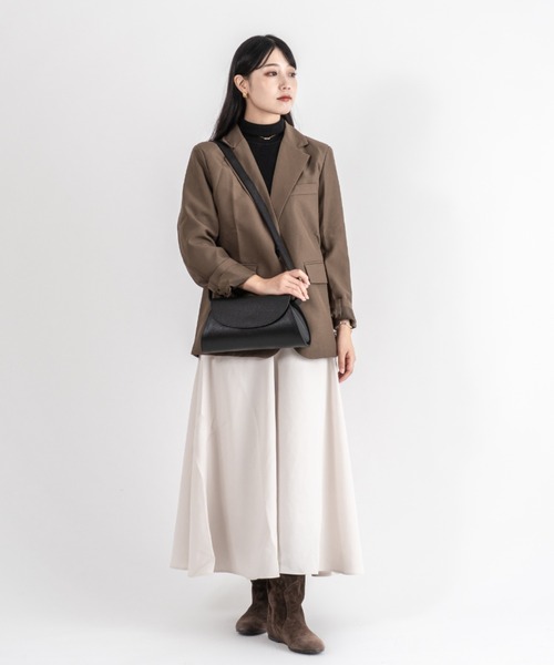 AULENTTI（オウレンティ）の「【AULENTTI/オウレンティ】レザーショルダーバッグ（ショルダーバッグ・レディース・ブラック/ベージュ系その他・FREE）」の7枚目の写真