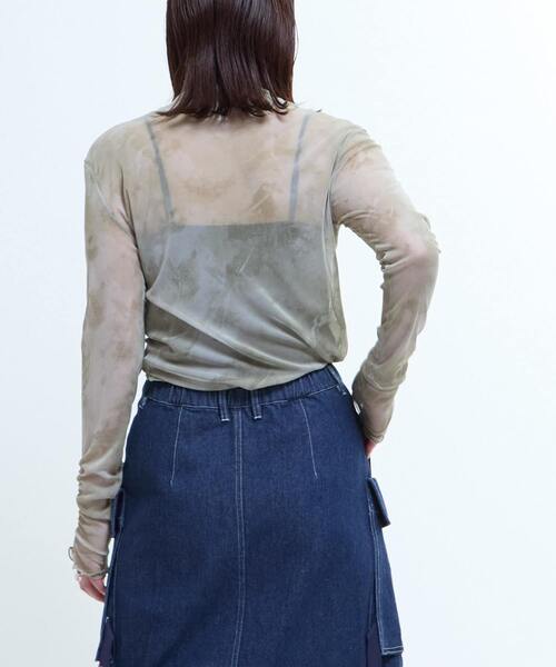 CONVERSE TOKYO(コンバーストウキョウ)の「TURTLE NECK SHEER TOP(Tシャツ/カットソー・レディース・ベージュ/ミント/ブラック・FREE)」の20枚目の写真