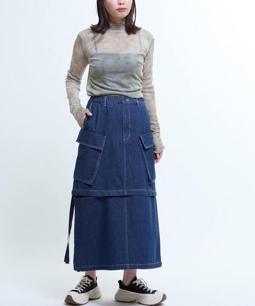 CONVERSE TOKYO(コンバーストウキョウ)の「TURTLE NECK SHEER TOP(Tシャツ/カットソー・レディース・ベージュ/ミント/ブラック・FREE)」の21枚目の写真