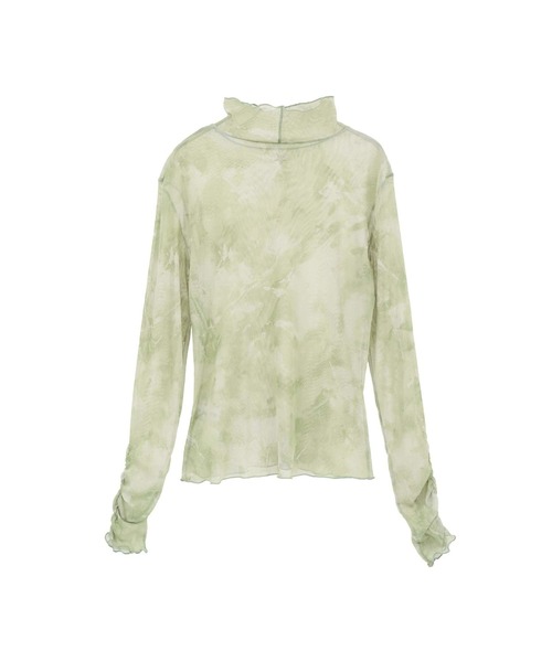 CONVERSE TOKYO(コンバーストウキョウ)の「TURTLE NECK SHEER TOP(Tシャツ/カットソー・レディース・ベージュ/ミント/ブラック・FREE)」の5枚目の写真