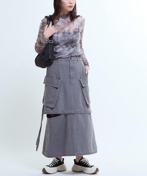 CONVERSE TOKYO(コンバーストウキョウ)の「TURTLE NECK SHEER TOP(Tシャツ/カットソー・レディース・ベージュ/ミント/ブラック・FREE)」の6枚目の写真