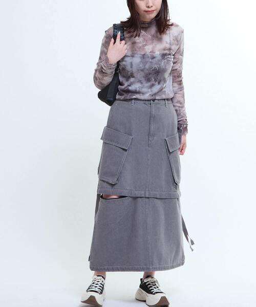 CONVERSE TOKYO(コンバーストウキョウ)の「TURTLE NECK SHEER TOP(Tシャツ/カットソー・レディース・ベージュ/ミント/ブラック・FREE)」の7枚目の写真