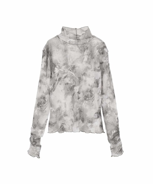 CONVERSE TOKYO(コンバーストウキョウ)の「TURTLE NECK SHEER TOP(Tシャツ/カットソー・レディース・ベージュ/ミント/ブラック・FREE)」の9枚目の写真