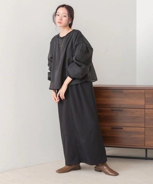 Bab(バブ)の「【S・Mサイズ展開】ロゴシアードッキングスウェットワンピース(ワンピース・レディース・グレー系その他/アイボリー/ブラック・MEDIUM/SMALL)」の3枚目の写真