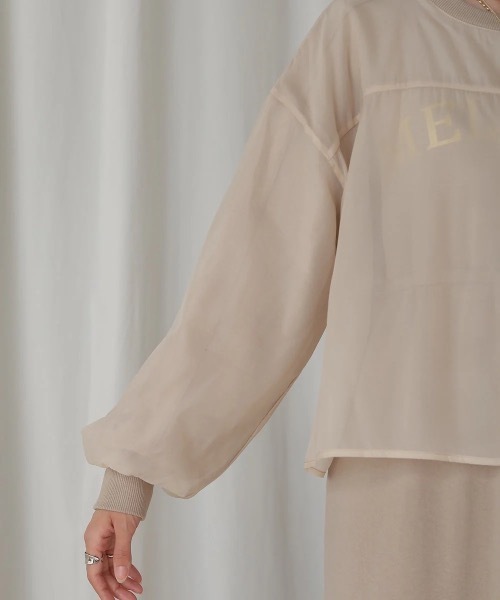 Bab(バブ)の「【S・Mサイズ展開】ロゴシアードッキングスウェットワンピース(ワンピース・レディース・グレー系その他/アイボリー/ブラック・MEDIUM/SMALL)」の10枚目の写真