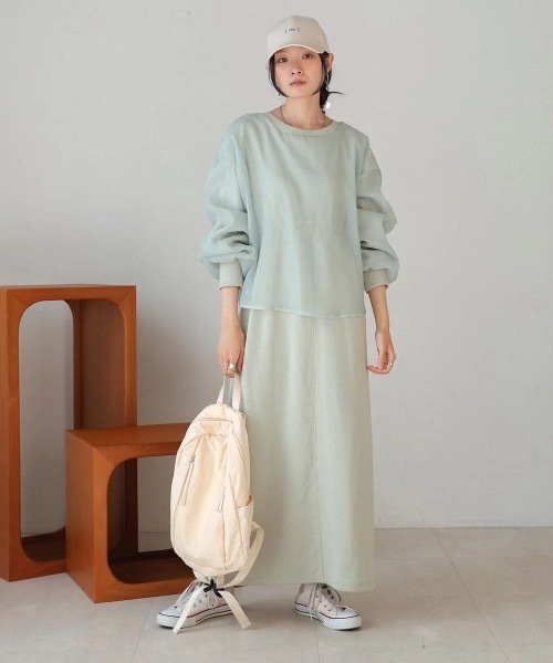 Bab(バブ)の「【S・Mサイズ展開】ロゴシアードッキングスウェットワンピース(ワンピース・レディース・グレー系その他/アイボリー/ブラック・MEDIUM/SMALL)」の15枚目の写真