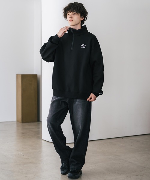 UMBRO アンブロ 別注コラボ オーバーサイズ裏起毛ワンポイントロゴ刺繍