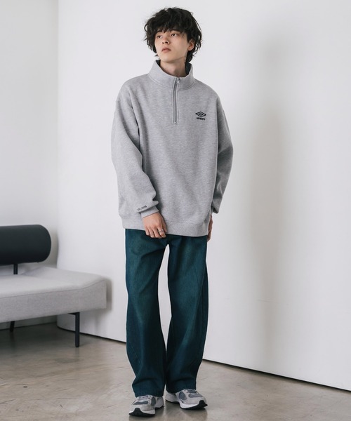 UMBRO アンブロ 別注コラボ オーバーサイズ裏起毛ワンポイントロゴ刺繍