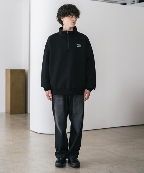 UMBRO アンブロ 別注コラボ オーバーサイズ裏起毛ワンポイントロゴ刺繍