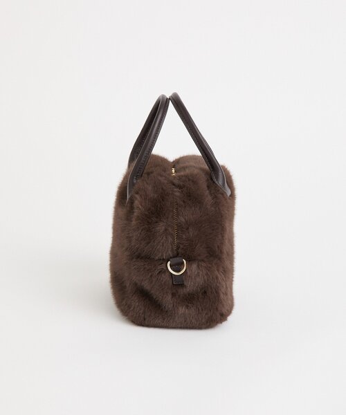 RIVE DROITE(リヴドロワ)の「【シーズンムード抜群】フェイクファーミニボストン(ボストンバッグ・レディース・ダークブラウン/グレイッシュベージュ・FREE)」の19枚目の写真