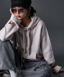 GEVS. | ミックスヤーンフーディニット＜大きいサイズ有＞GEVS.(ニット/セーター)