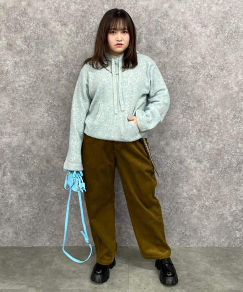 GEVS.（ジェイヴィス）の「ミックスヤーンフーディニット＜大きいサイズ有＞GEVS.（ニット/セーター・レディース・グレー系/アイボリー系/ブルーグリーン・L/M/5L/4L/3L/LL）」の15枚目の写真