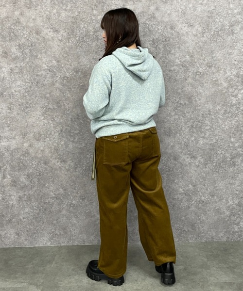 GEVS.（ジェイヴィス）の「ミックスヤーンフーディニット＜大きいサイズ有＞GEVS.（ニット/セーター・レディース・グレー系/アイボリー系/ブルーグリーン・L/M/5L/4L/3L/LL）」の17枚目の写真