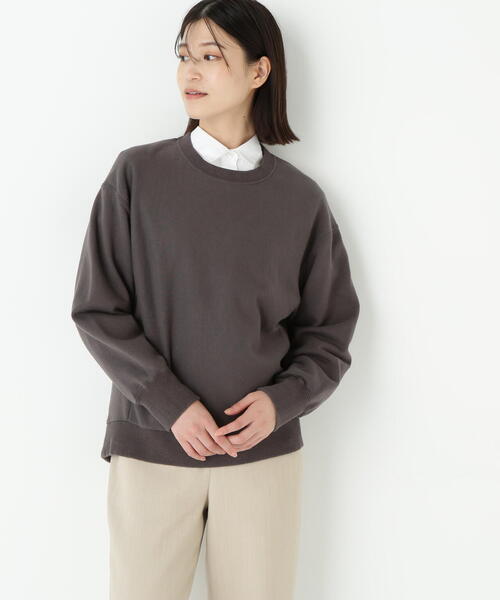human woman(ヒューマンウーマン)の「◆カラートレーナー(スウェット・レディース・イエロー/グレー系その他/グリーン/ベージュ系その他2・MEDIUM)」の2枚目の写真
