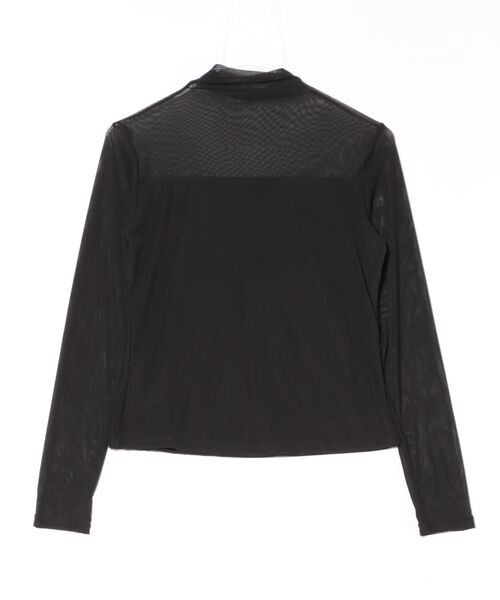 Ritzy(リッツィー)の「レースメッシュ ハーフネック ダブルメッシュシアートップス(Tシャツ/カットソー・レディース・ホワイト/ブラック・M/L)」の20枚目の写真