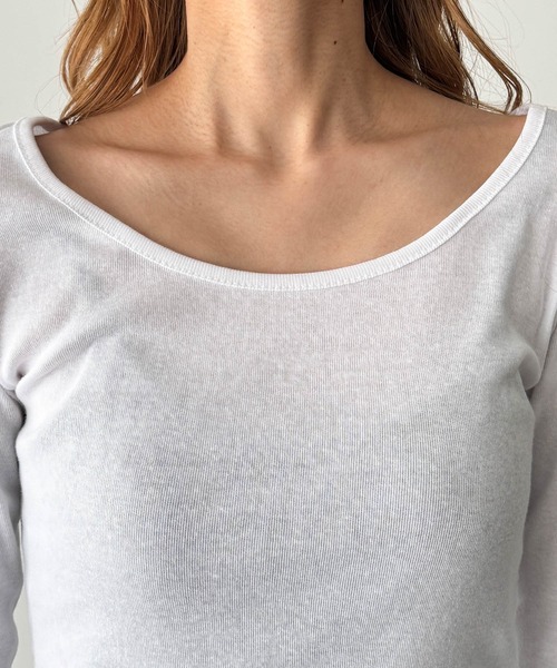 CANAL JEAN(キャナルジーン)の「El mar コットンラウンドネックロンT(Tシャツ/カットソー・レディース・ダークグレー/ホワイト/ネイビー/チャコールグレー/ダークネイビー/アッシュ・ONE SIZE)」の19枚目の写真