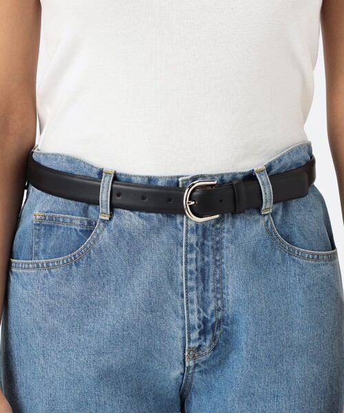 MANUELA（マヌエラ）の「MANUELA レザーベルト（ベルト・レディース・ブラック・FREE）」の2枚目の写真