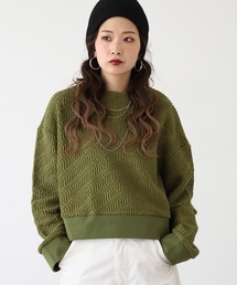 短丈ジャガードプルオーバー