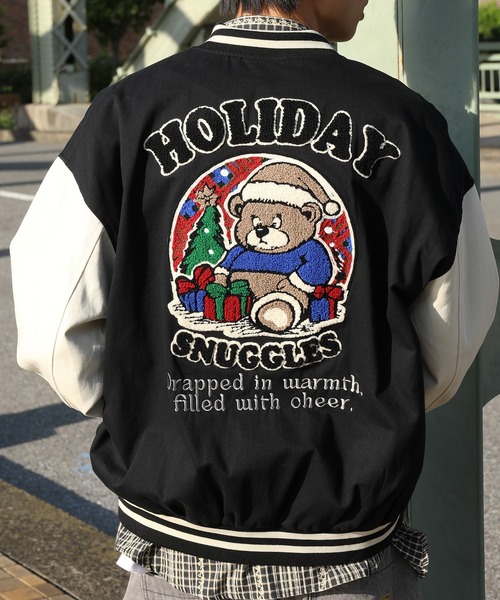 HOOK -original- アメカジサガラ刺繍スタジャンジャケット（スタジャン