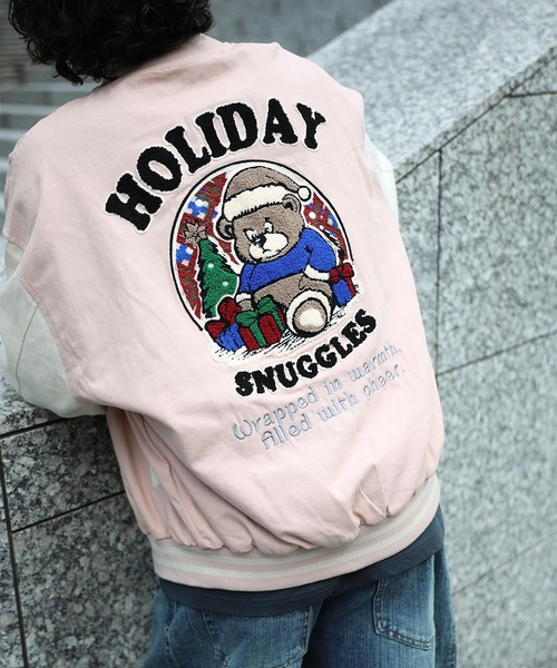 HOOK（フック）の「HOOK -original-　アメカジサガラ刺繍スタジャンジャケット（スタジャン・メンズ・ブラック系その他3/ホワイト系その他3/ホワイト系その他2/グリーン/ブラック系その他2/ピンク系その他/ブラック/ブラック系その他・LARGE/MEDIUM/SMALL/X-LARGE）」の8枚目の写真