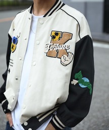 HOOK（フック）の「HOOK -original- アメカジサガラ刺繍スタジャンジャケット（スタジャン）」