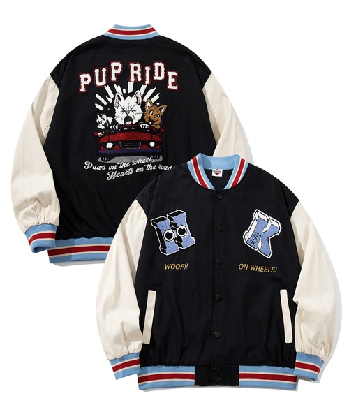 HOOK -original- アメカジサガラ刺繍スタジャンジャケット（スタジャン