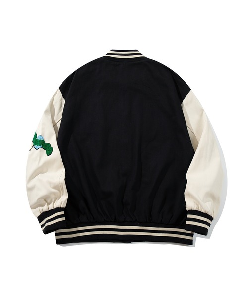 セール】HOOK -original- アメカジサガラ刺繍スタジャンジャケット