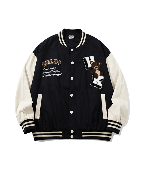 セール】HOOK -original- アメカジサガラ刺繍スタジャンジャケット