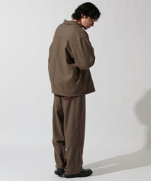 niko and...（ニコアンド）の「ウォッシュツイードワークジャケット（テーラードジャケット・メンズ・ダークブラウン/ベージュ・MEDIUM/LARGE）」の17枚目の写真