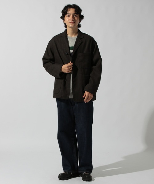 niko and...（ニコアンド）の「ウォッシュツイードワークジャケット（テーラードジャケット・メンズ・ダークブラウン/ベージュ・MEDIUM/LARGE）」の20枚目の写真