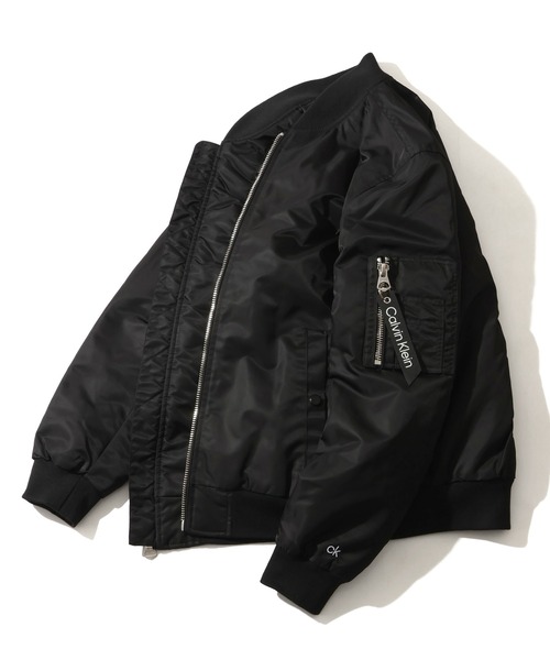Calvin Klein(カルバン・クライン)の「【Calvin Klein/カルバンクライン】Flight Jacket MA-1/フライトジャケットMA-1(MA-1・メンズ・ブラック・M/L/S/XL)」の11枚目の写真
