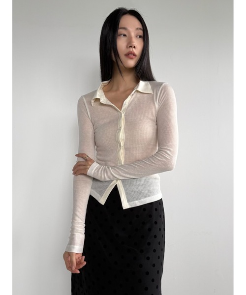 Didot.showroom(ディドット ショールーム)の「テンセルシアーカラーT(Tシャツ/カットソー・レディース・チャコール/ベージュ/アイボリー/ブラック・FREE)」の2枚目の写真
