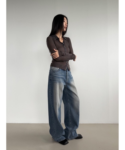 Didot.showroom(ディドット ショールーム)の「テンセルシアーカラーT(Tシャツ/カットソー・レディース・チャコール/ベージュ/アイボリー/ブラック・FREE)」の5枚目の写真