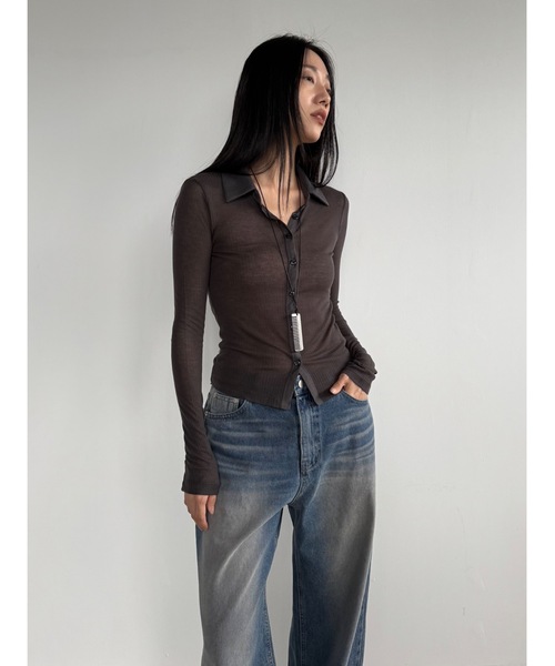 Didot.showroom(ディドット ショールーム)の「テンセルシアーカラーT(Tシャツ/カットソー・レディース・チャコール/ベージュ/アイボリー/ブラック・FREE)」の7枚目の写真