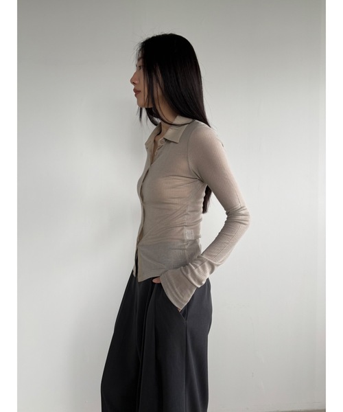Didot.showroom(ディドット ショールーム)の「テンセルシアーカラーT(Tシャツ/カットソー・レディース・チャコール/ベージュ/アイボリー/ブラック・FREE)」の16枚目の写真