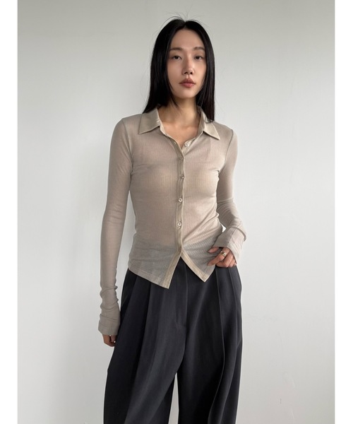 Didot.showroom(ディドット ショールーム)の「テンセルシアーカラーT(Tシャツ/カットソー・レディース・チャコール/ベージュ/アイボリー/ブラック・FREE)」の13枚目の写真