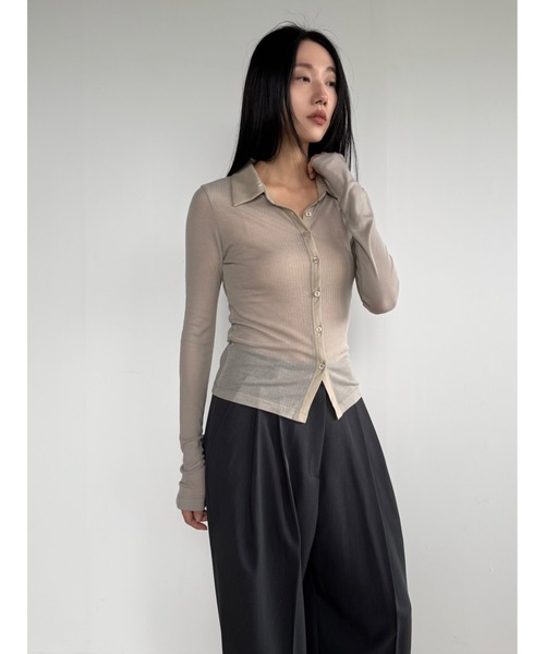 Didot.showroom(ディドット ショールーム)の「テンセルシアーカラーT(Tシャツ/カットソー・レディース・チャコール/ベージュ/アイボリー/ブラック・FREE)」の14枚目の写真