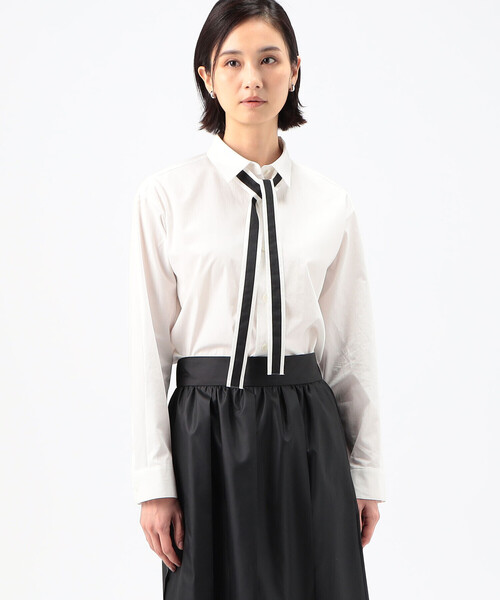 COMME CA(コムサ)の「オーガニックタイプライター シャツ(シャツ/ブラウス・レディース・ホワイト・11号/9号)」の1枚目の写真