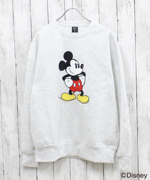 メンズ MICKEY MOUSE ミッキー 裏起毛 オーバーサイズトレーナー
