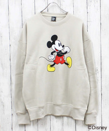 メンズ MICKEY MOUSE ミッキー 裏起毛 オーバーサイズトレーナー