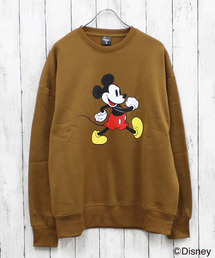 メンズ MICKEY MOUSE ミッキー 裏起毛 オーバーサイズトレーナー