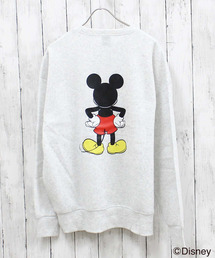メンズ MICKEY MOUSE ミッキー 裏起毛 オーバーサイズトレーナー