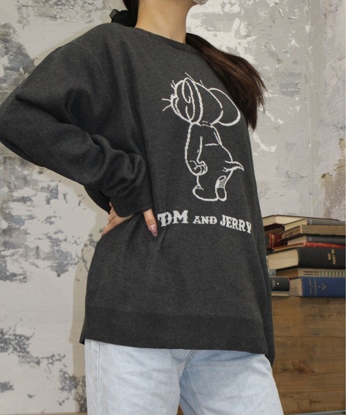 Tom&Jerry(トムアンドジェリー)の「【TOM & JERRY/トムとジェリー】ジャガードクルーネックニット(ニット/セーター・レディース・スミクロ/ネイビー/グレイッシュベージュ/オフホワイト・MEDIUM/LARGE)」の15枚目の写真