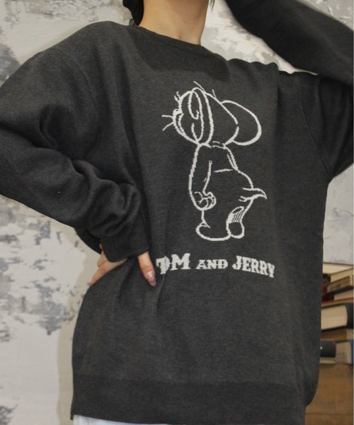 Tom&Jerry(トムアンドジェリー)の「【TOM & JERRY/トムとジェリー】ジャガードクルーネックニット(ニット/セーター・レディース・スミクロ/ネイビー/グレイッシュベージュ/オフホワイト・MEDIUM/LARGE)」の16枚目の写真