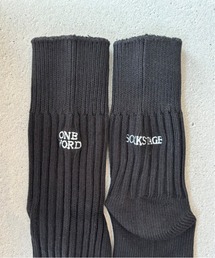 lit.Cy（リットシー）の「ベーシックカラー 刺繍ロゴ リブソックス（ソックス/靴下）」